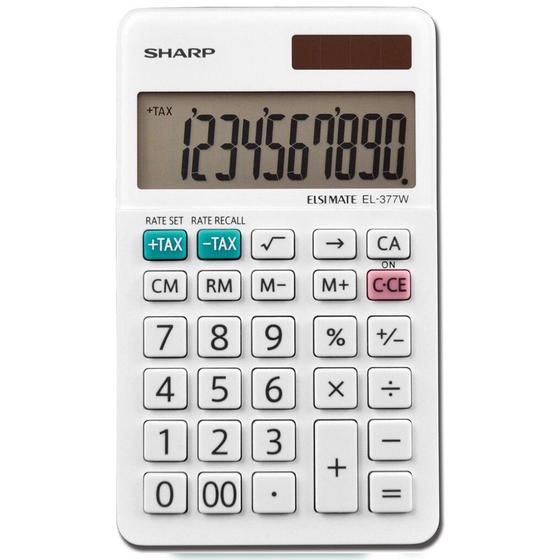 Imagem de Calculadora Sharp 10 Digitos EL-377WB Branco