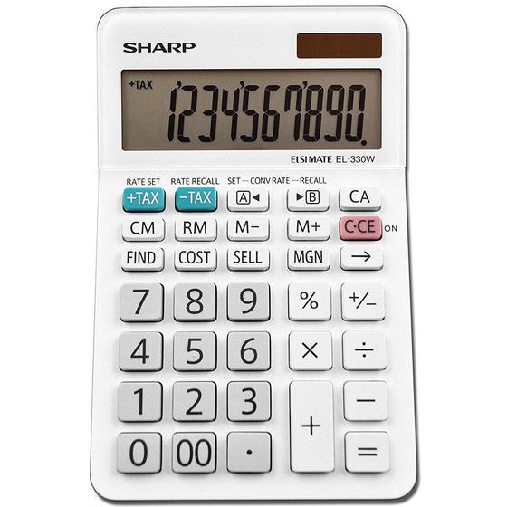 Imagem de Calculadora Sharp EL-330WB 10 Digitos Branco