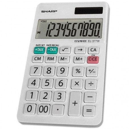 Imagem de Calculadora Sharp EL-377WB 10 Digitos - White