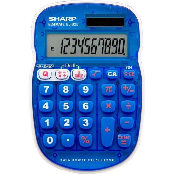Imagem de Calculadora Sharp EL-S25BBL 10 Digitos Azul