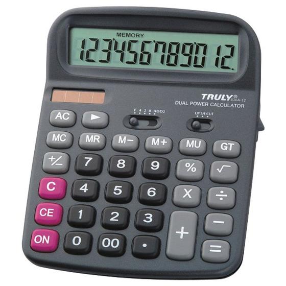 Imagem de Calculadora Truly 836A-12 - 12 Digitos - Cinza