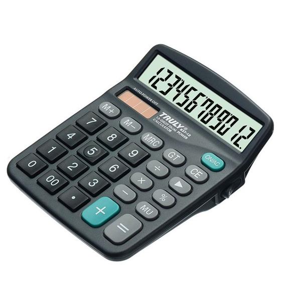 Imagem de Calculadora Truly 837-12 - 12 Digitos - Mediano - Cinza