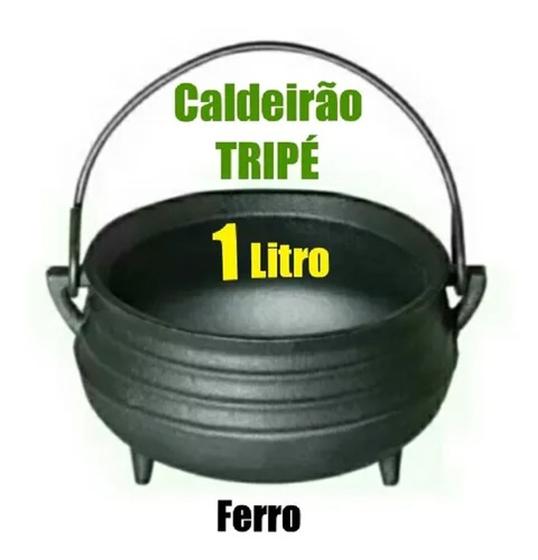 Imagem de Caldeirão tripé em ferro fundido 1L - ( A pronta Entrega) -Panela Profissional Santana