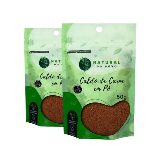 Imagem de Caldo De Carne Em Pó Qualidade Premium Kit 2 Pouch 50G