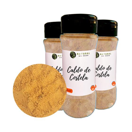 Imagem de Caldo de Costela Sabor Autêntico e Superior Kit 3 50g Pote com Dosador Premium