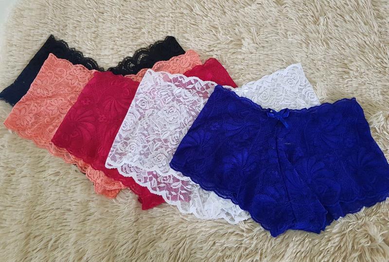 Imagem de Caleçon Renda Calcinha Feminina Calesson Lingerie  Shortinho Atacado 