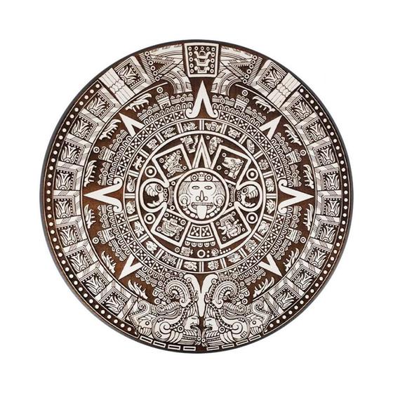 Imagem de Calendario Asteca Decorativo Em Mdf 30 Cm Branco
