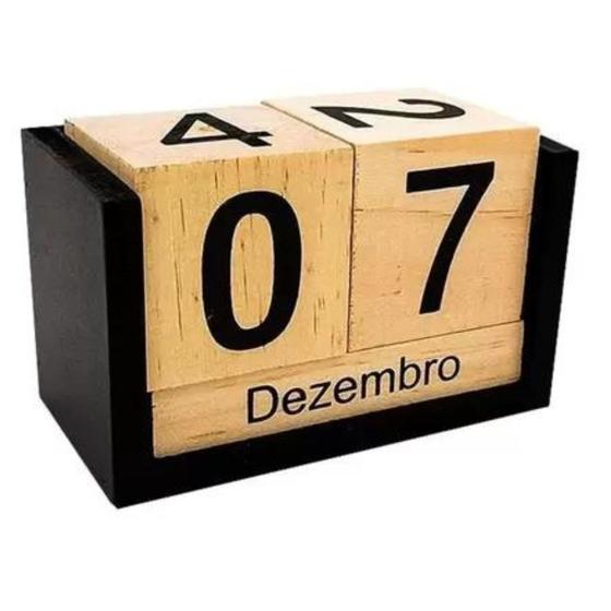 Imagem de Calendário atemporal de madeira