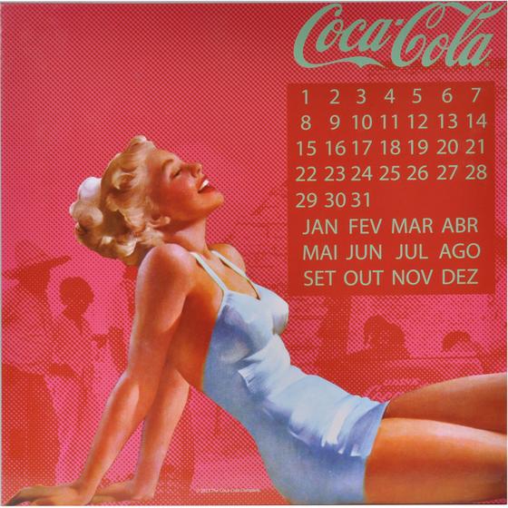 Imagem de Calendario Coca Cola Mdf Magnetico Pin Up Blond Lady