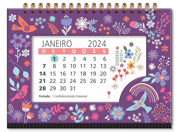 Imagem de Calendário de mesa Alegria 2024 - Fina Ideia