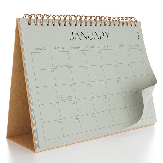 Calendário de mesa ZICOTO Aesthetic Small 20242025 com adesivos
