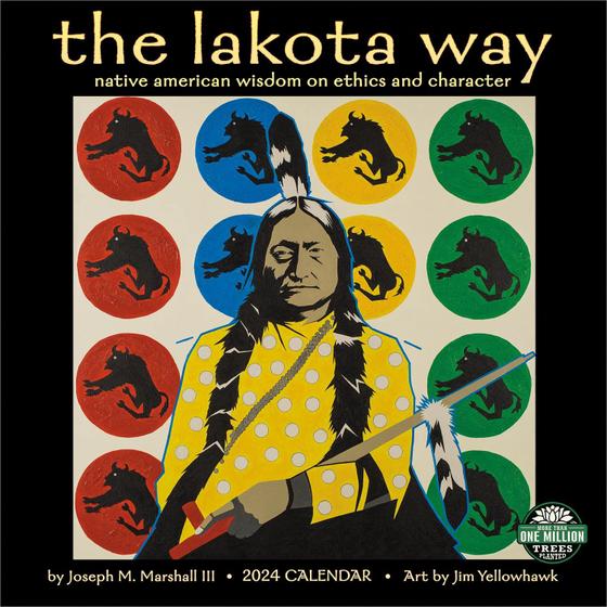 Imagem de Calendário de parede Amber Lotus The Lakota Way 2024 30x60cm
