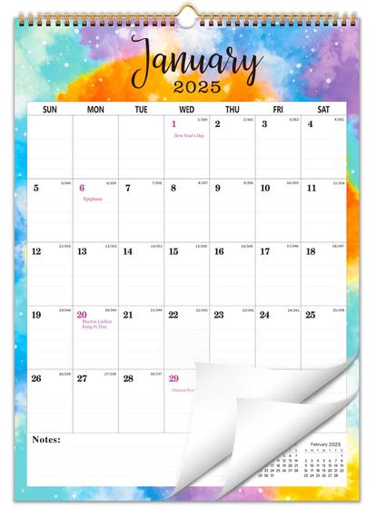Imagem de Calendário de Parede PLOTMOND 2024-2025 (12x17cm) com Adesivos