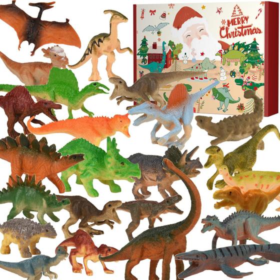 Imagem de Calendário do Advento: Dinossauro infantil Walipuil 2024 com 24 brinquedos de dinossauro