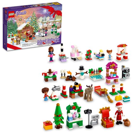 Imagem de Calendário do Advento LEGO Friends 41706 (2022) - 24 Presentes de Natal com Trenó do Papai Noel (312 Peças)