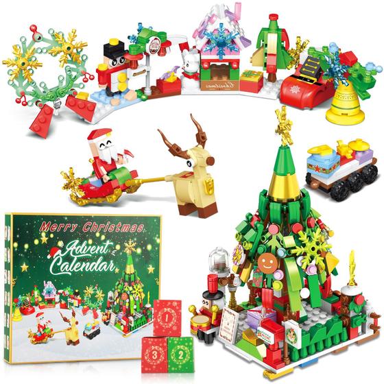 Imagem de Calendário do Advento MLDKA 2024 com 24 Caixas - Conjunto de Construção de Natal