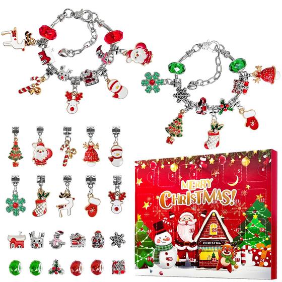 Imagem de Calendário do Advento PrismHaze 2024 para Meninas - com Pulseira e Joias