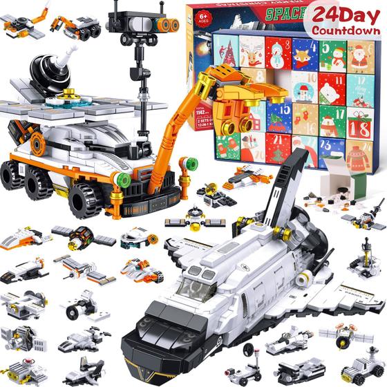 Imagem de Calendário do Advento Qinline 2024 para Crianças - Mars Rover (6+ Anos)