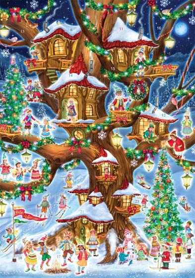 Imagem de Calendário do Advento Vermont Christmas Company Elves' Treehouse