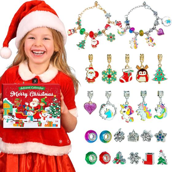 Imagem de Calendário do Advento ZIZZ 2024 para Meninas (3+ Anos) - Com Artesanato de Natal