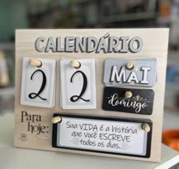 Imagem de Calendario permanente de mesa 18x22   zenir 18