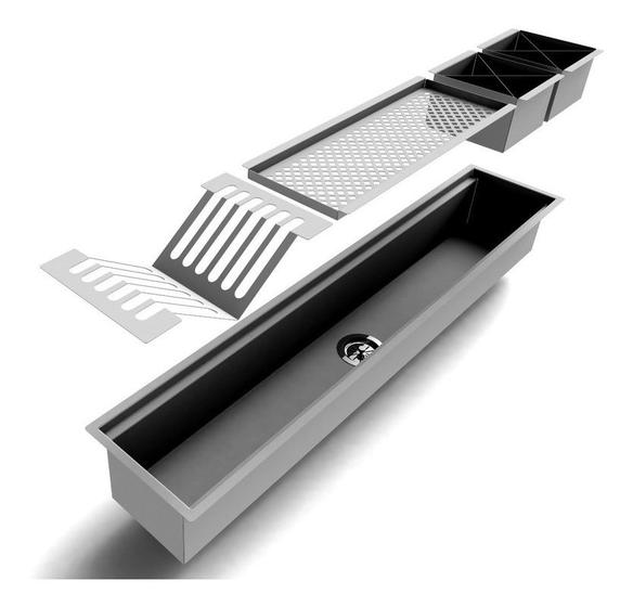 Calha 110 Cm Escorredor Embutido Para Pia Área De Churrasco Gourmet AJL Menor preço em Calha 110 Cm Escorredor Embutido Para Pia Área De Churrasco Gourmet AJL