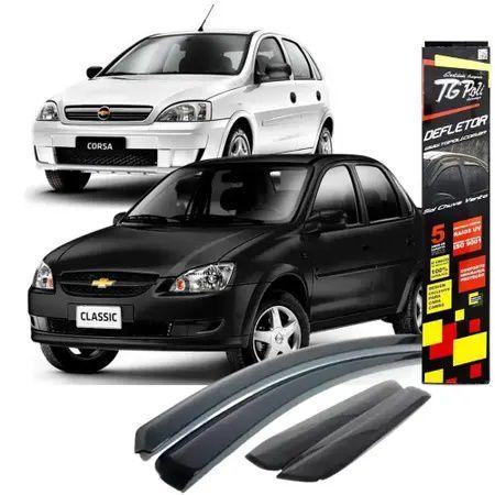 Calha Chuva Defletor Acrílico Corsa e Classic - 4 portas Tg Poli Menor preço em Calha Chuva Defletor Acrílico Corsa e Classic - 4 portas Tg Poli