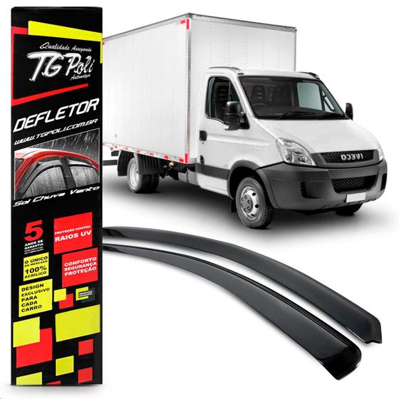 Imagem de Calha Chuva Defletor Slim Iveco Daily 2 Portas 2008 2009 2010 2011 2012 2013 2014 2015 2016 Fumê