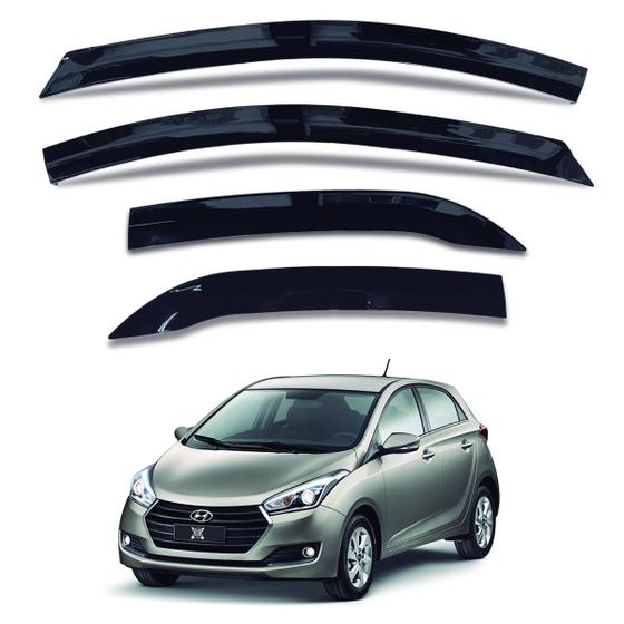 Imagem de Calha De Chuva Defletor Hyundai HB20 Hatch HB20X 4 Portas