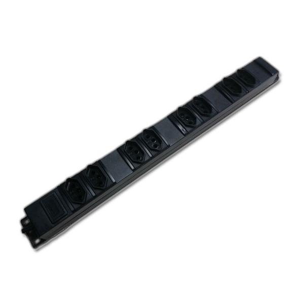 Calha de tomada regua abs 8 tomadas padrao 19 rack Menor preço em Calha de tomada regua abs 8 tomadas padrao 19 rack