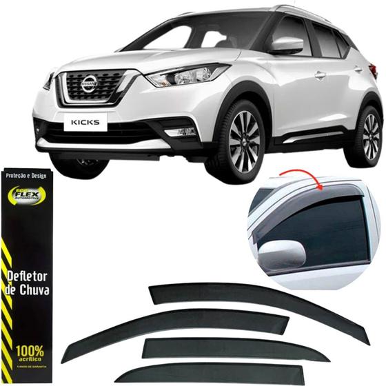 Imagem de Calha Defletor Chuva Nissan Kicks 2016 a  2023 4 Portas