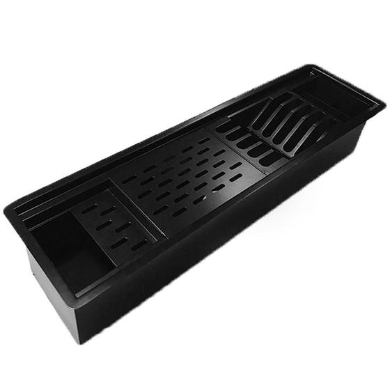 Calha Preta Úmida Escorredor De Louça Inox Embutir 74cm Menor preço em Calha Preta Úmida Escorredor De Louça Inox Embutir 74cm