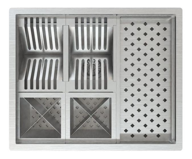 Calha Quadrada De Varanda Gourmet De Inox Escorredor Cozinha Luxo - Technox Imagem de Calha Quadrada De Varanda Gourmet De Inox Escorredor Cozinha Luxo
