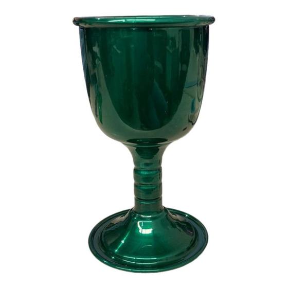 Imagem de Cálice Para Ritual em Alumínio Pintado de Verde 14cm 200 ml