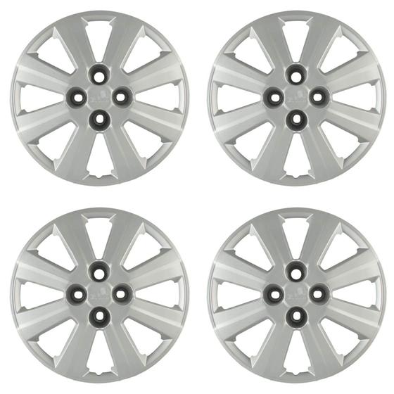 Imagem de Calota Aro 14" cor Prata Mod Agile 10/13 (Jogo c/ 4 Calotas) Grid - 109CB-PTA-E