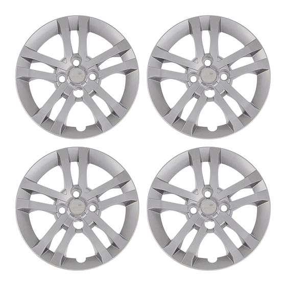 Imagem de Calota Aro 14" Prata Mod Argo 2021 (Jogo c/ 4 Calotas) Grid - 294CB-PTA-E