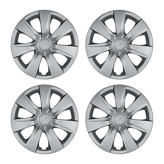 Imagem de Calota Aro 14" Prata Mod Etios 2014 / 2015 (Jogo c/ 4 Calotas) Grid - 461AR-PTA-E