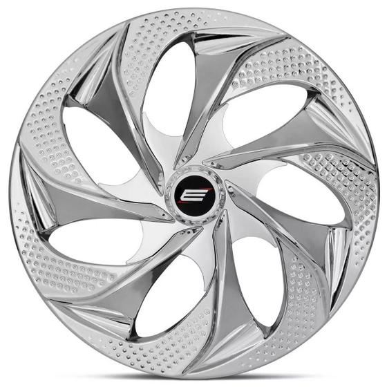 Calota Aro 14 Universal Esportiva Tuning Prata e Cromado Menor preço em Calota Aro 14 Universal Esportiva Tuning Prata e Cromado