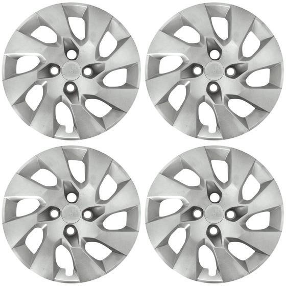 Imagem de Calota Aro 15" cor Prata Mod Onix/Prisma 14/16 (Jogo c/ 4 Calotas) Grid - 195CP-PTA-E