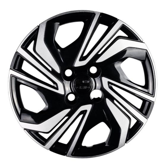 Imagem de Calota Aro 15 Preto Prata Onix Hatch Plus 2020 2022 2024