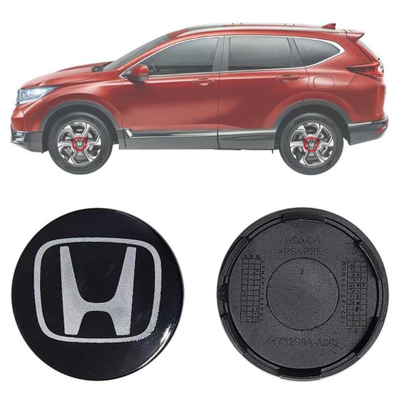 Imagem de Calota Centro Roda Honda Crv 2015 A 2019 Preto 70Mm Original