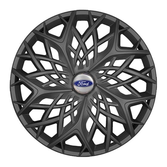 Imagem de Calota esportiva aro 13 moove graphite + emblema resinado ford