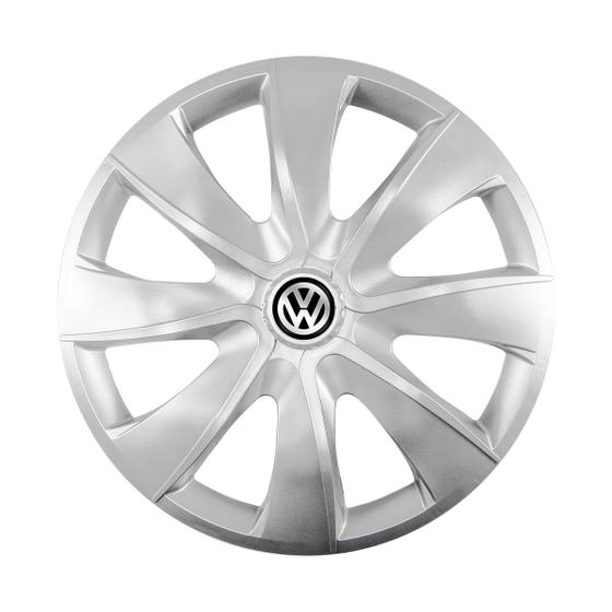 Imagem de Calota Esportiva aro 13 Prime Prata Gol Parati Saveiro Emblema VW