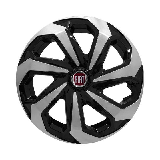Calota Esportiva Aro 13 Spider Black/Silver Fiat Uno Palio Siena ...