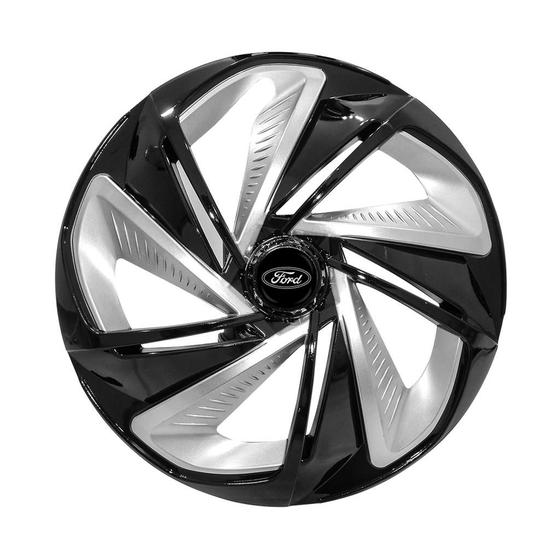 Imagem de Calota Esportiva Aro 14 Nitro Black Silver Ford Preto