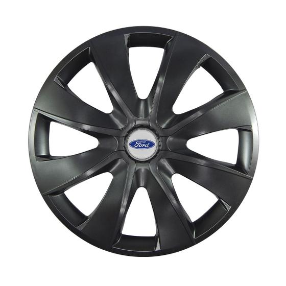 Imagem de Calota Esportiva aro 14 Prime Grafite Emblema Ford Prata