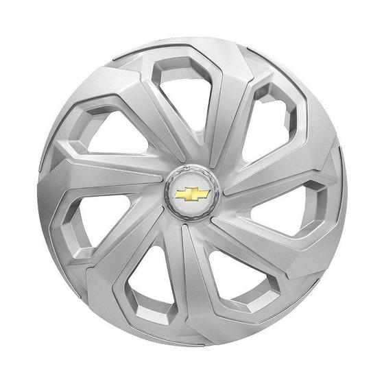 Imagem de Calota Esportiva Aro 14 Spider Silver emblema GM Corsa Celta Montana Prisma