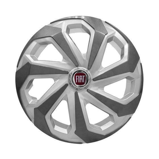 Imagem de Calota Esportiva Aro 14 Spider Silver/Graphite Fiat Mobi Argo Strada Palio