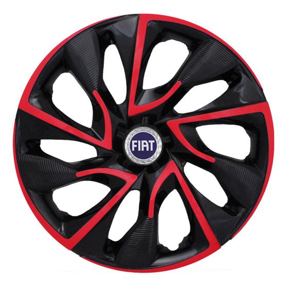 Imagem de Calota esportiva ds4 13 red cup + emblema alumínio fiat azul