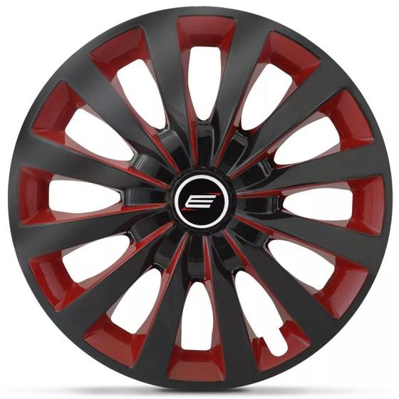 Imagem de Calota Esportiva Elite RED Aro 13 Universal Preto e Vermelho